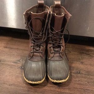 L.L. Bean Brown and Tan Winter Boots